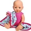 Babypuppe Vollvinyl Mit Funktionen New Born Baby Mit Schmusedecke, 30 Cm