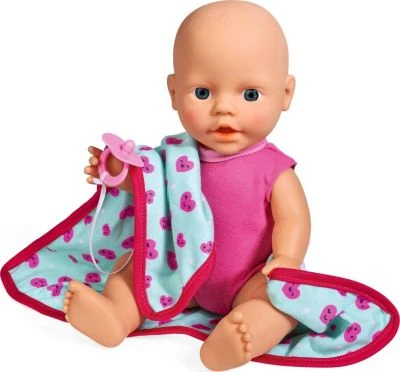 Babypuppe Vollvinyl Mit Funktionen New Born Baby Mit Schmusedecke, 30 Cm 1 Babypuppe Vollvinyl Mit Funktionen New Born Baby Mit Schmusedecke, 30 Cm